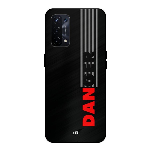 Vertical Danger Metal Back Case for Oppo A74 5G