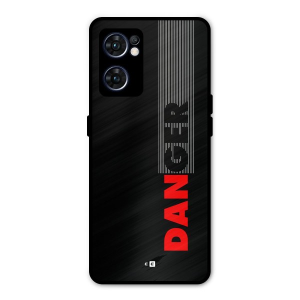 Vertical Danger Metal Back Case for Oppo Reno7 5G