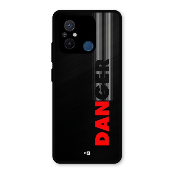 Vertical Danger Metal Back Case for Poco C55