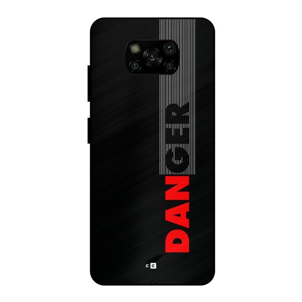 Vertical Danger Metal Back Case for Poco X3