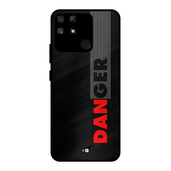 Vertical Danger Metal Back Case for Realme Narzo 50A