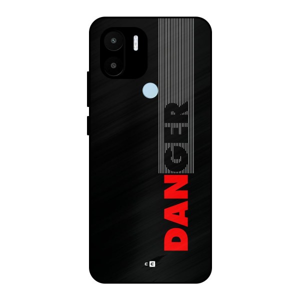 Vertical Danger Metal Back Case for Redmi A1 Plus