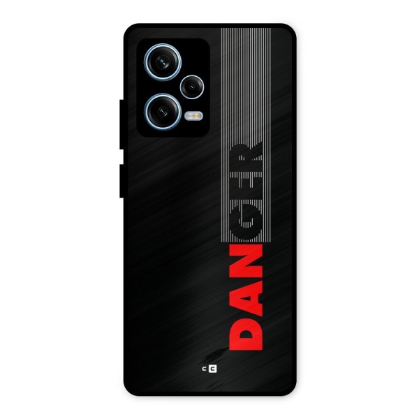 Vertical Danger Metal Back Case for Redmi Note 12 Pro