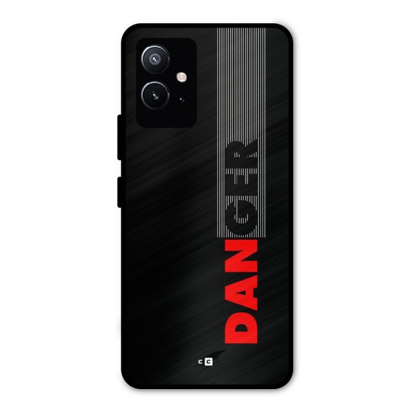 Vertical Danger Metal Back Case for Vivo T1 5G