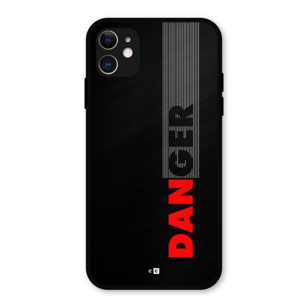 Vertical Danger Metal Back Case for iPhone 11