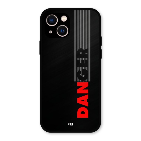 Vertical Danger Metal Back Case for iPhone 13