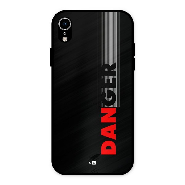 Vertical Danger Metal Back Case for iPhone XR