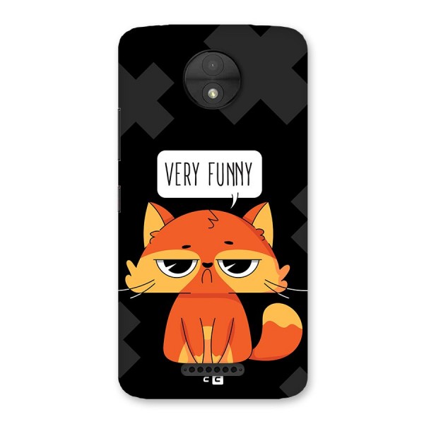 Very Funny Cat Back Case for Moto C