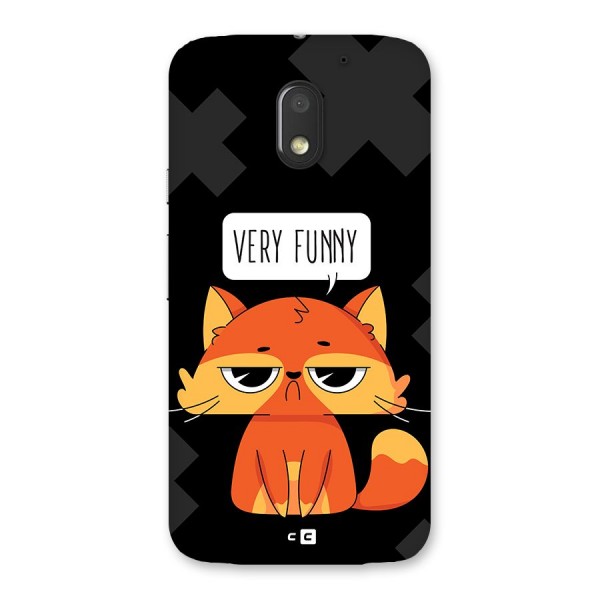 Very Funny Cat Back Case for Moto E3 Power