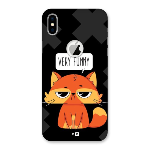 Very Funny Cat Back Case for iPhone XS Logo Cut