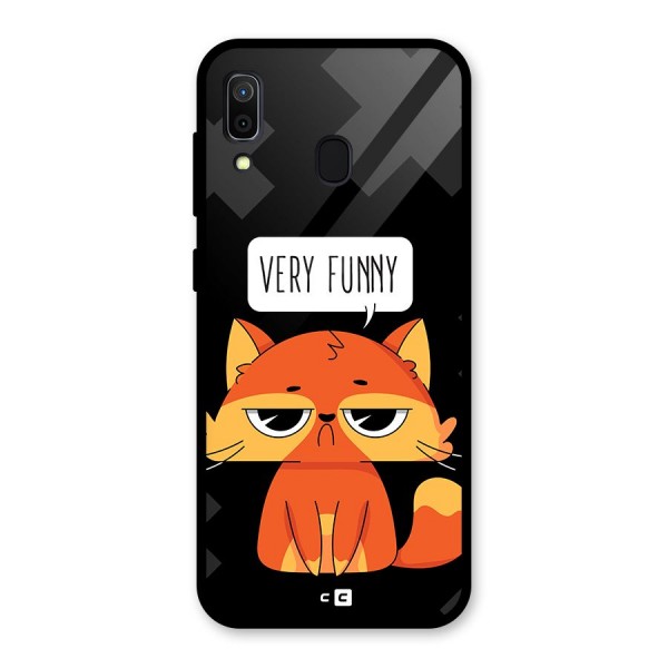 Very Funny Cat Glass Back Case for Galaxy A30