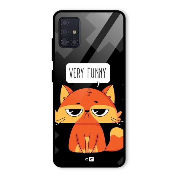 Very Funny Cat Glass Back Case for Galaxy A51