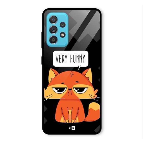 Very Funny Cat Glass Back Case for Galaxy A52s 5G