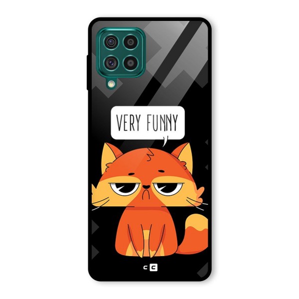 Very Funny Cat Glass Back Case for Galaxy F62