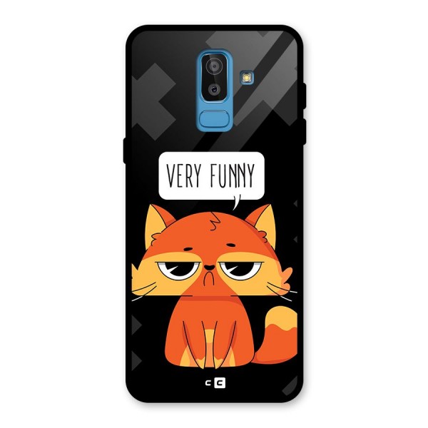 Very Funny Cat Glass Back Case for Galaxy J8