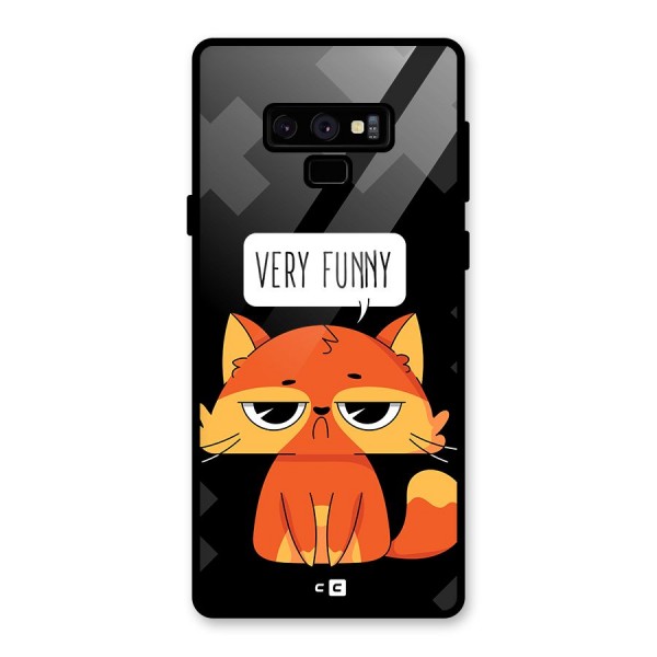 Very Funny Cat Glass Back Case for Galaxy Note 9