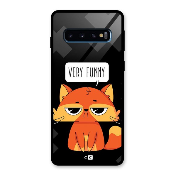 Very Funny Cat Glass Back Case for Galaxy S10