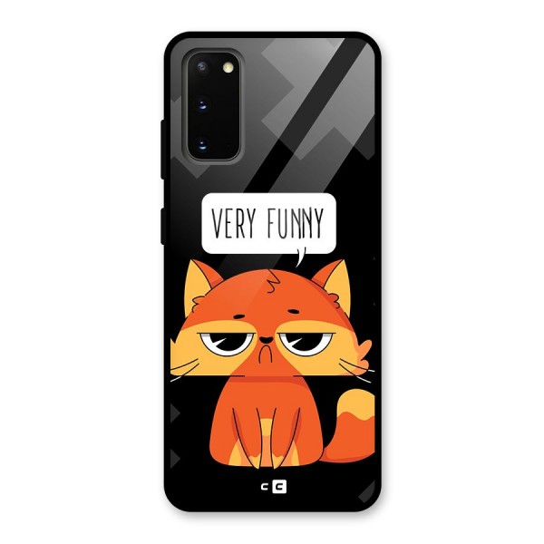 Very Funny Cat Glass Back Case for Galaxy S20