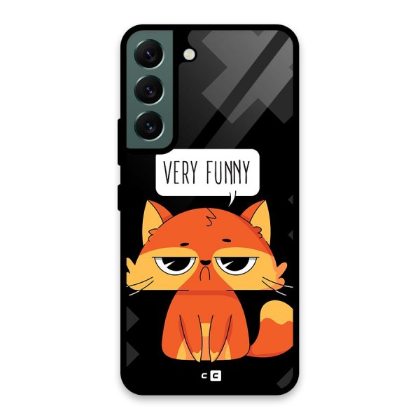 Very Funny Cat Glass Back Case for Galaxy S22 5G