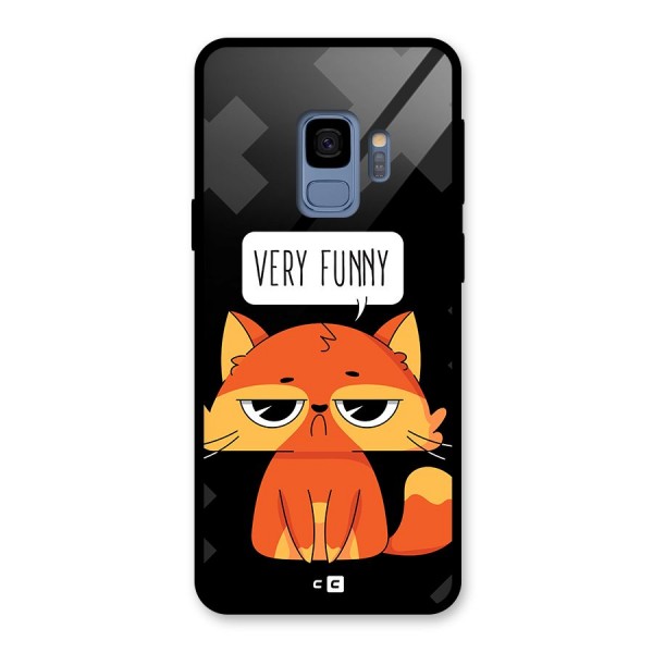 Very Funny Cat Glass Back Case for Galaxy S9