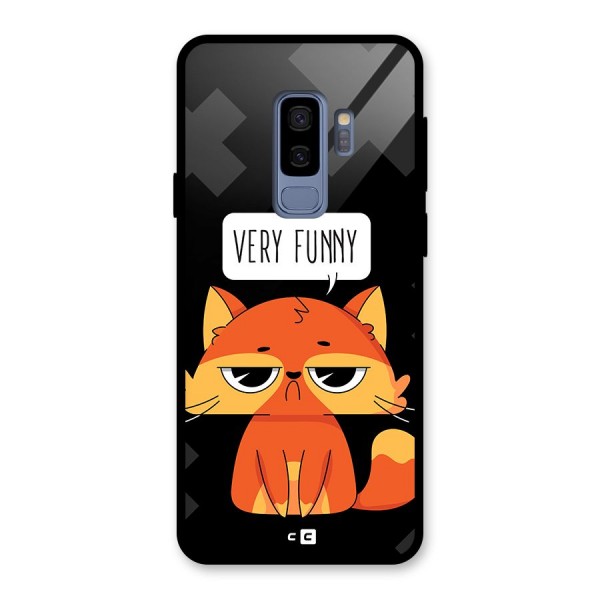 Very Funny Cat Glass Back Case for Galaxy S9 Plus