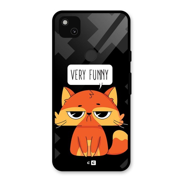 Very Funny Cat Glass Back Case for Google Pixel 4a