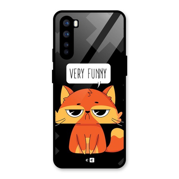 Very Funny Cat Glass Back Case for OnePlus Nord