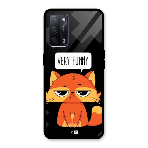 Very Funny Cat Glass Back Case for Oppo A53s 5G