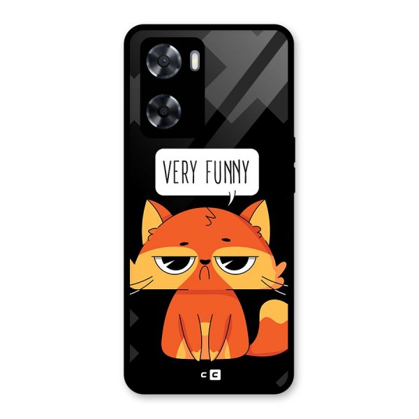 Very Funny Cat Glass Back Case for Oppo A57 2022