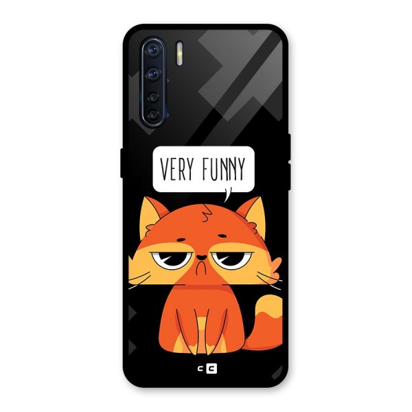 Very Funny Cat Glass Back Case for Oppo F15