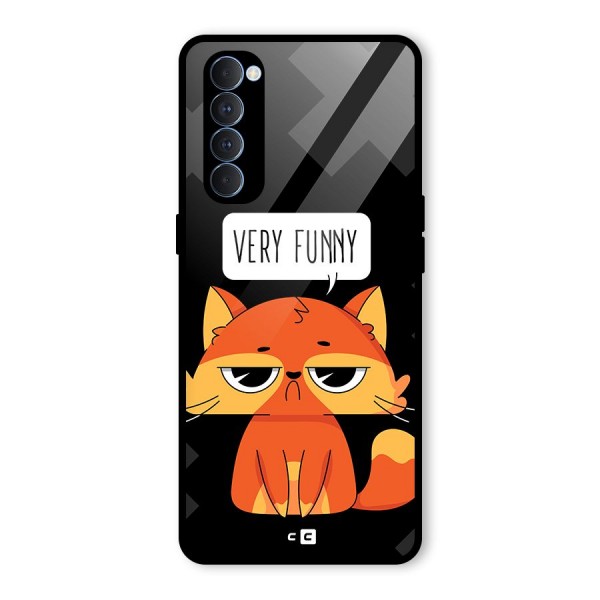 Very Funny Cat Glass Back Case for Oppo Reno4 Pro