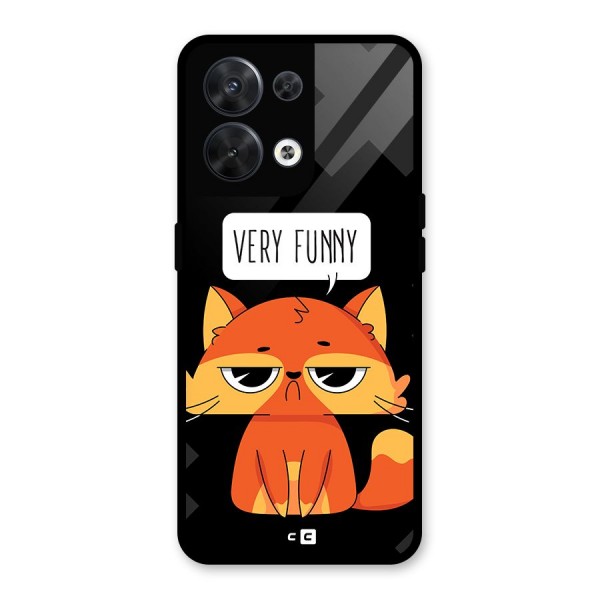 Very Funny Cat Glass Back Case for Oppo Reno8 5G