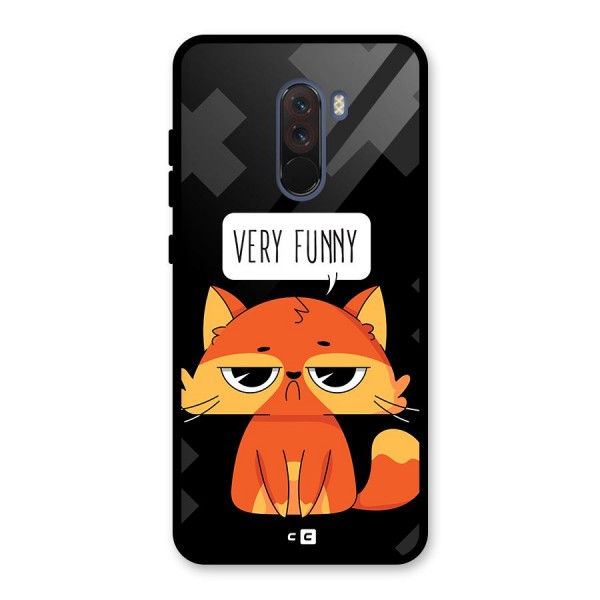 Very Funny Cat Glass Back Case for Poco F1