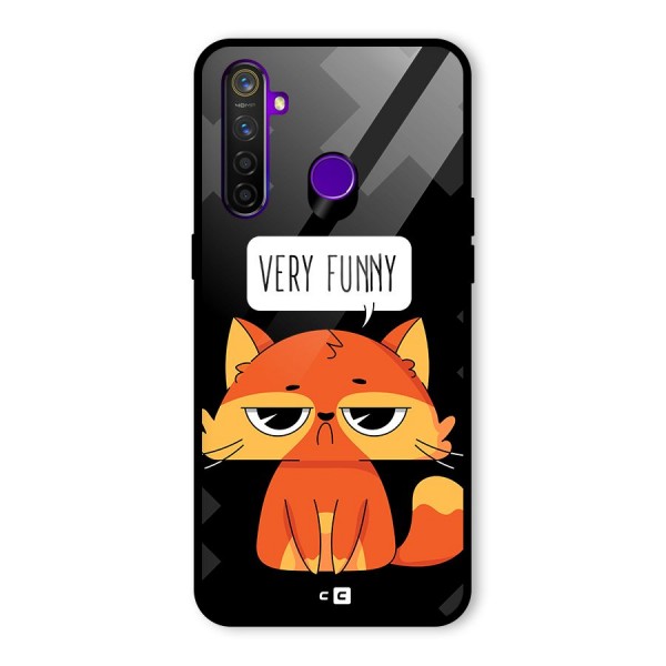 Very Funny Cat Glass Back Case for Realme 5 Pro