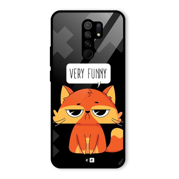 Very Funny Cat Glass Back Case for Redmi 9 Prime