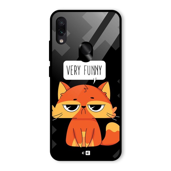 Very Funny Cat Glass Back Case for Redmi Note 7