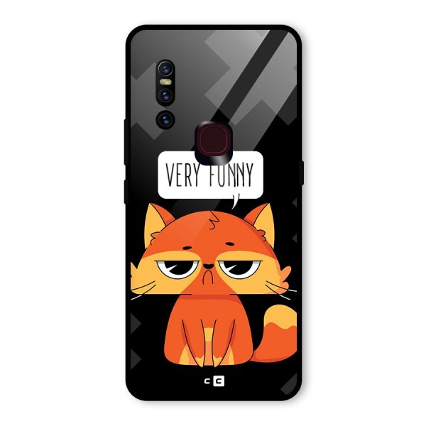 Very Funny Cat Glass Back Case for Vivo V15