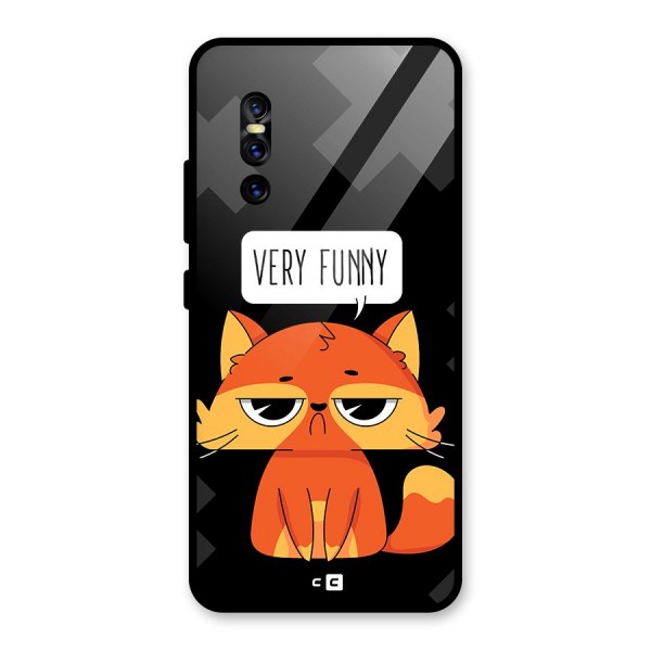 Very Funny Cat Glass Back Case for Vivo V15 Pro