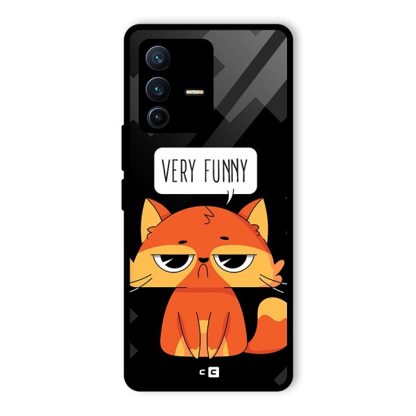 Very Funny Cat Glass Back Case for Vivo V23 Pro