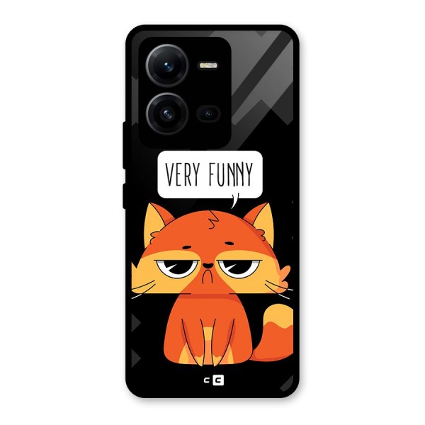 Very Funny Cat Glass Back Case for Vivo V25