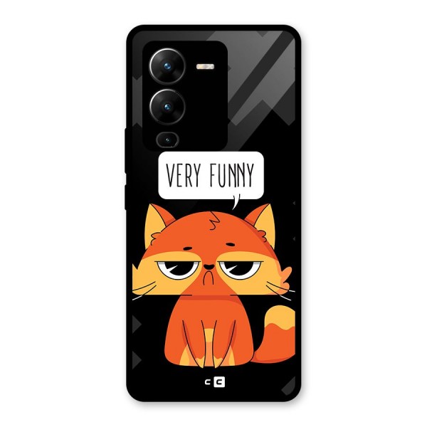 Very Funny Cat Glass Back Case for Vivo V25 Pro