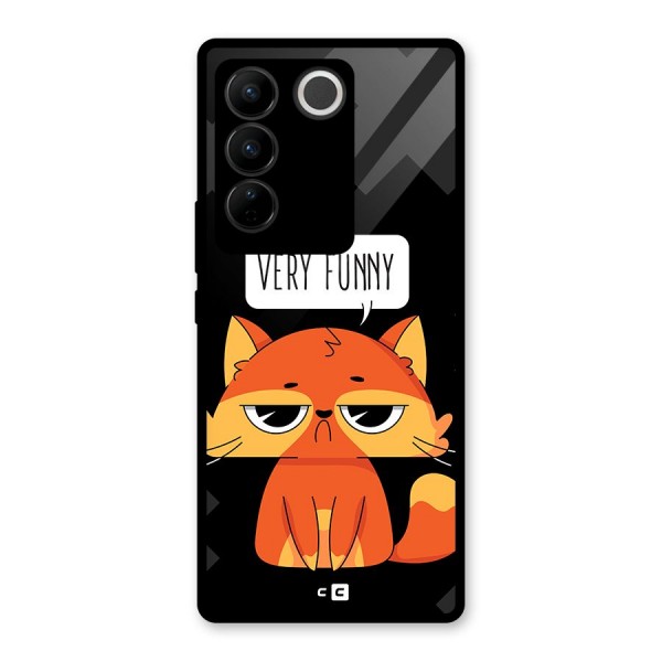 Very Funny Cat Glass Back Case for Vivo V27