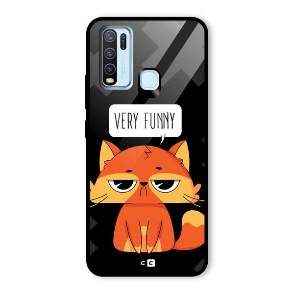 Very Funny Cat Glass Back Case for Vivo Y50