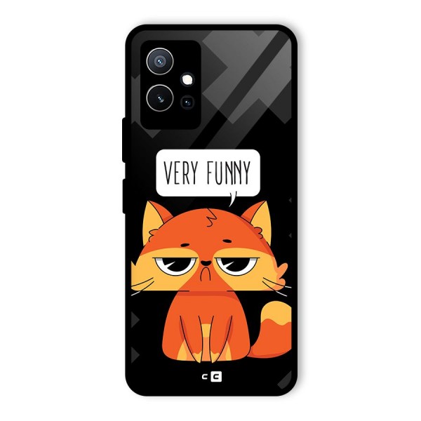 Very Funny Cat Glass Back Case for Vivo iQOO Z6