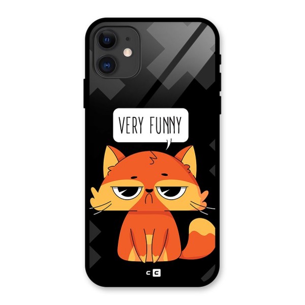 Very Funny Cat Glass Back Case for iPhone 11