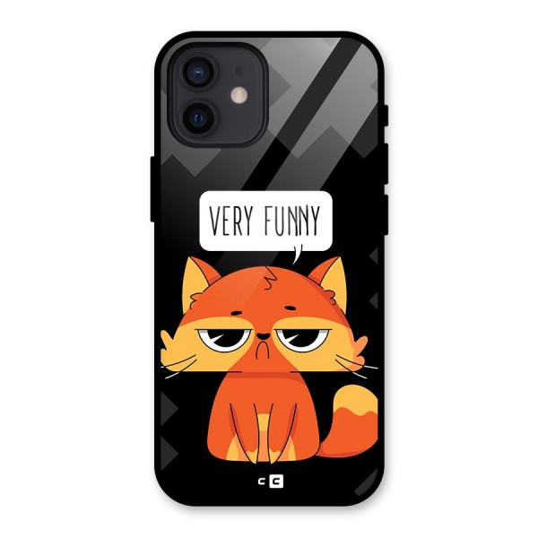 Very Funny Cat Glass Back Case for iPhone 12