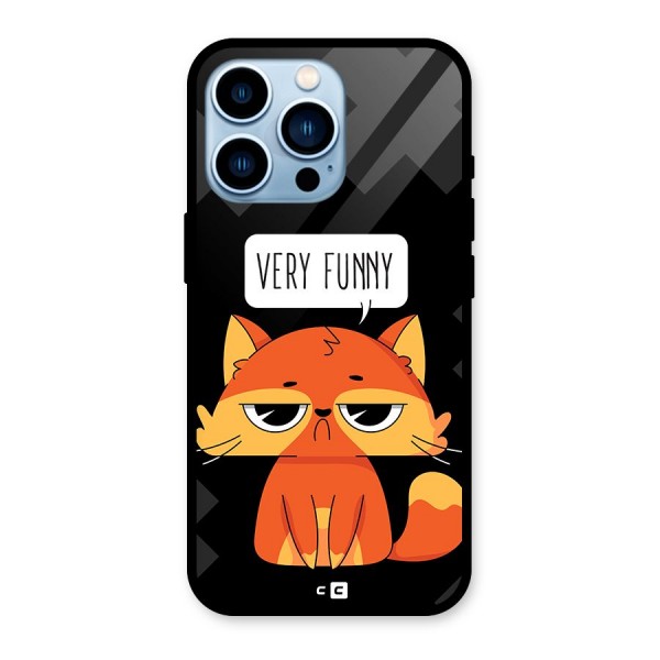 Very Funny Cat Glass Back Case for iPhone 13 Pro