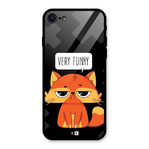 Very Funny Cat Glass Back Case for iPhone 8