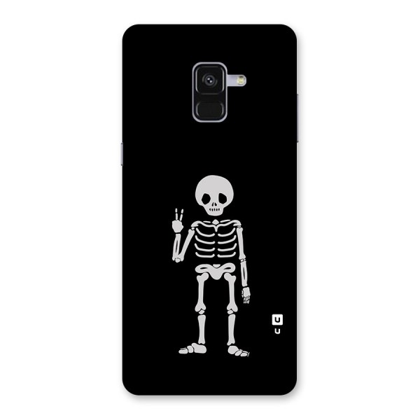 Victory Skeleton Spooky Back Case for Galaxy A8 Plus