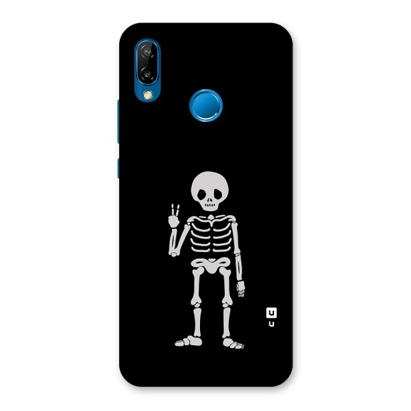 Victory Skeleton Spooky Back Case for Huawei P20 Lite